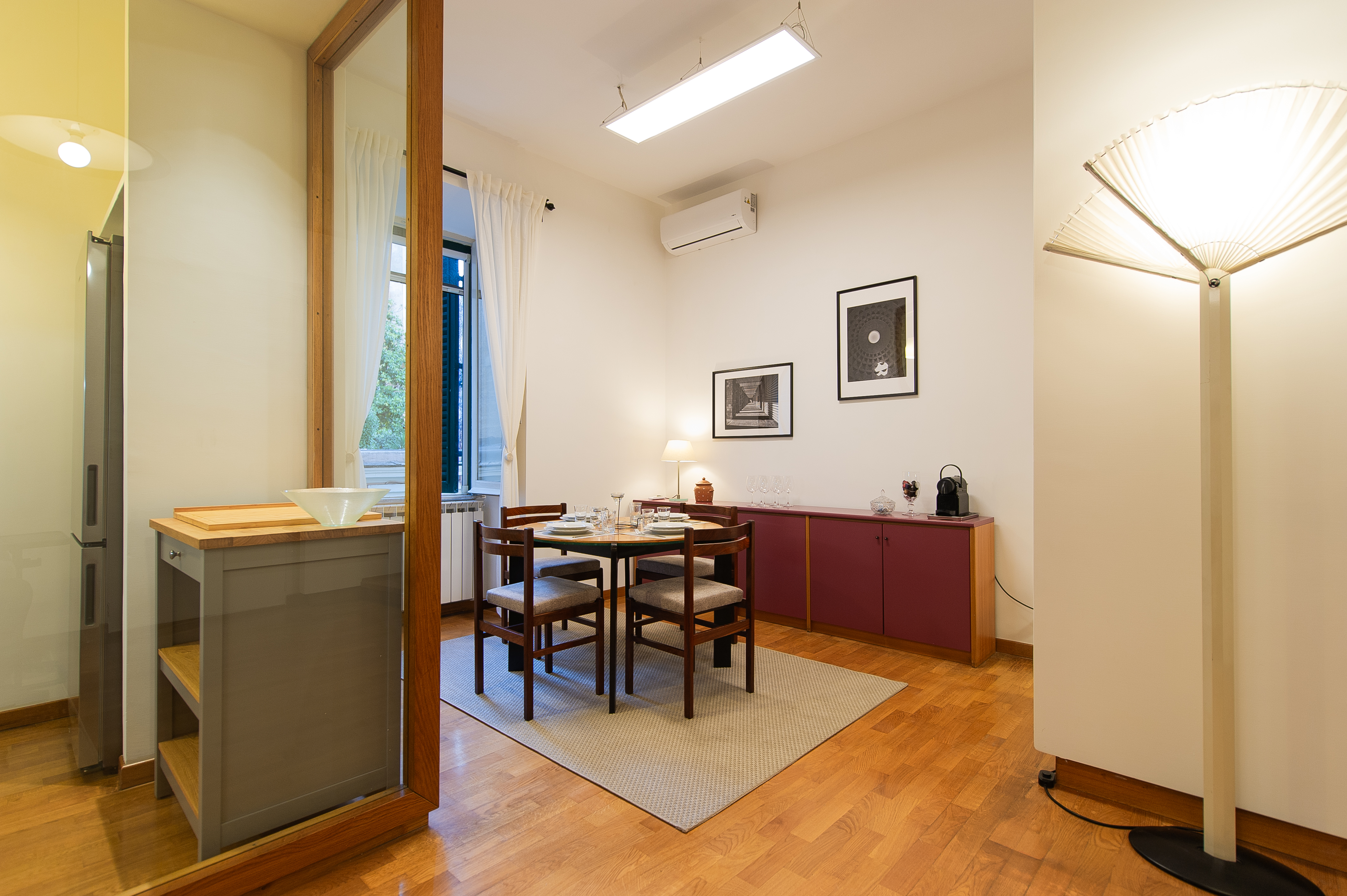 Open space with dining table